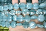 CCN5887 15 inches 15mm flat round candy jade beads Wholesale