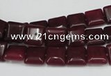 CCN589 15.5 inches 10*10mm square candy jade beads wholesale