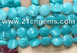 CCN5895 15 inches 15mm flat round candy jade beads Wholesale