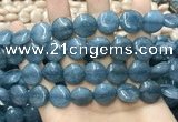 CCN5896 15 inches 15mm flat round candy jade beads Wholesale