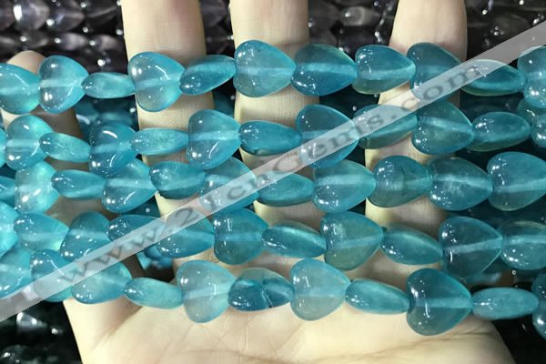 CCN5925 15 inches 12*12mm heart candy jade beads Wholesale