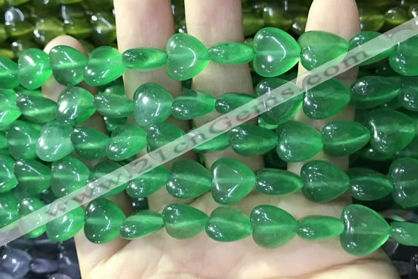 CCN5927 15 inches 12*12mm heart candy jade beads Wholesale