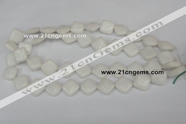 CCN595 15.5 inches 15*15mm diamond candy jade beads wholesale