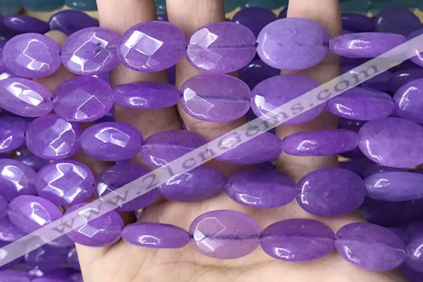 CCN5968 15 inches 13*18mm faceted oval candy jade beads