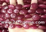 CCN5970 15 inches 13*18mm faceted oval candy jade beads