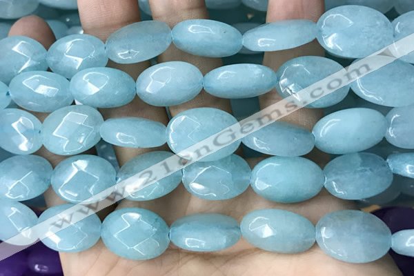 CCN5971 15 inches 13*18mm faceted oval candy jade beads
