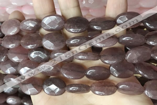 CCN5979 15 inches 13*18mm faceted oval candy jade beads