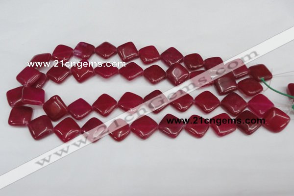 CCN598 15.5 inches 15*15mm diamond candy jade beads wholesale