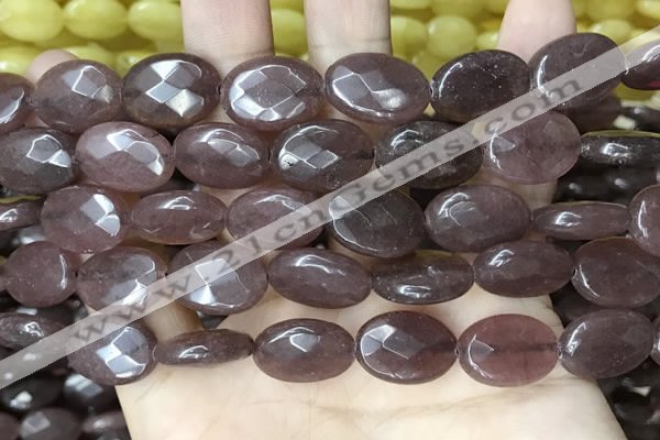 CCN5980 15 inches 13*18mm faceted oval candy jade beads