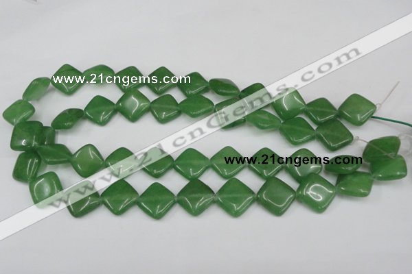 CCN599 15.5 inches 15*15mm diamond candy jade beads wholesale