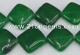 CCN600 15.5 inches 15*15mm diamond candy jade beads wholesale