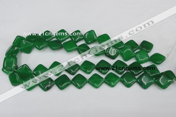 CCN600 15.5 inches 15*15mm diamond candy jade beads wholesale