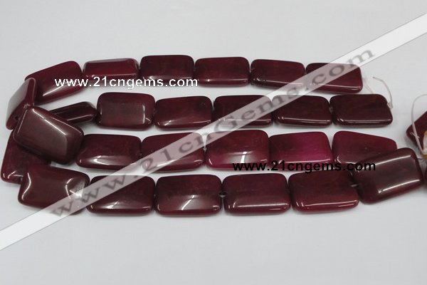 CCN613 15.5 inches 20*30mm rectangle candy jade beads wholesale