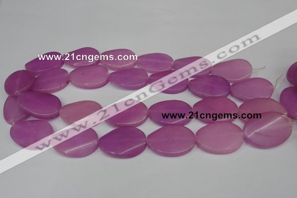 CCN617 15.5 inches 22*30mm twisted oval candy jade beads wholesale