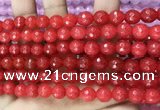 CCN6304 15.5 inches 8mm faceted round candy jade beads Wholesale