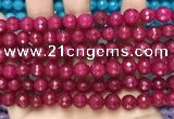 CCN6316 15.5 inches 8mm faceted round candy jade beads Wholesale