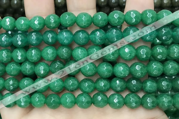 CCN6325 15.5 inches 8mm faceted round candy jade beads Wholesale