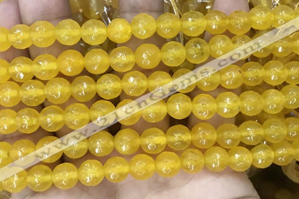 CCN6341 6mm, 8mm, 10mm, 12mm & 14mm faceted round candy jade beads