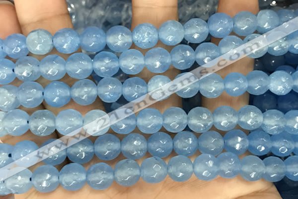 CCN6342 6mm, 8mm, 10mm, 12mm & 14mm faceted round candy jade beads