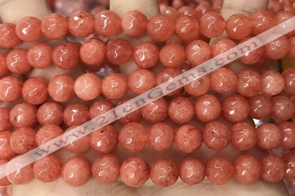 CCN6348 6mm, 8mm, 10mm, 12mm & 14mm faceted round candy jade beads