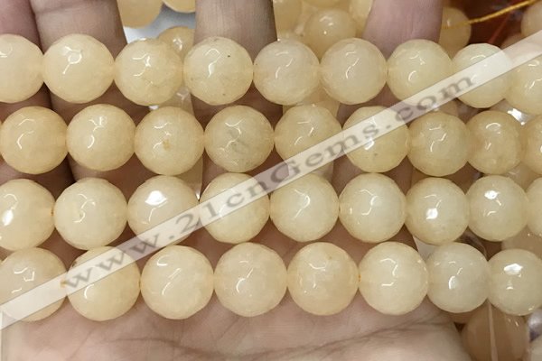 CCN6349 6mm, 8mm, 10mm, 12mm & 14mm faceted round candy jade beads