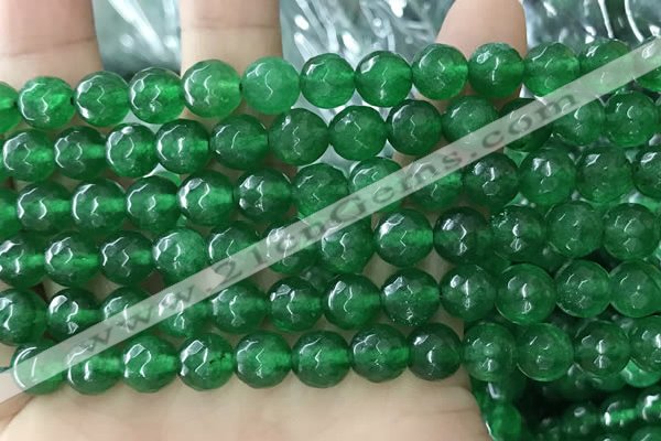 CCN6351 6mm, 8mm, 10mm, 12mm & 14mm faceted round candy jade beads