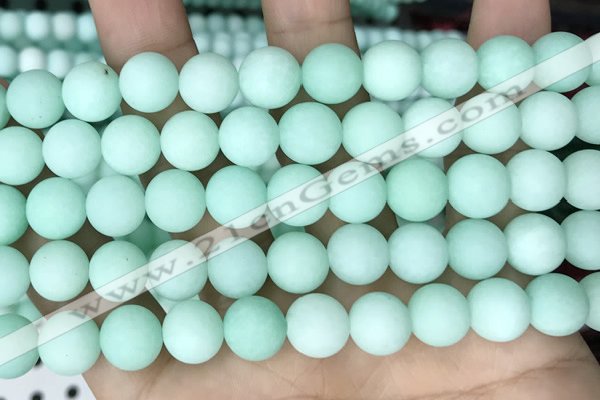 CCN6360 15.5 inches 6mm, 8mm, 10mm & 12mm round matte candy jade beads