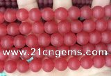 CCN6361 15.5 inches 6mm, 8mm, 10mm & 12mm round matte candy jade beads