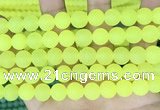 CCN6367 15.5 inches 6mm, 8mm, 10mm & 12mm round matte candy jade beads