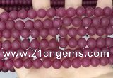 CCN6371 15.5 inches 6mm, 8mm, 10mm & 12mm round matte candy jade beads