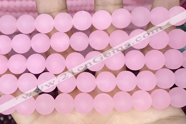 CCN6372 15.5 inches 6mm, 8mm, 10mm & 12mm round matte candy jade beads