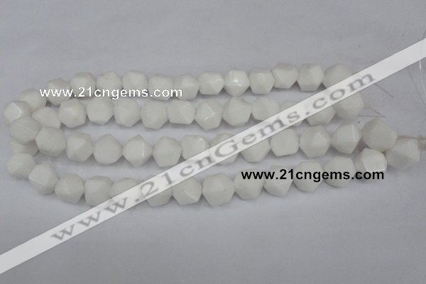 CCN660 15.5 inches 15*15mm faceted nuggets candy jade beads