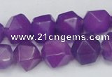 CCN664 15.5 inches 15*15mm faceted nuggets candy jade beads