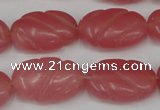 CCN681 15.5 inches 15*23mm carved oval candy jade beads wholesale