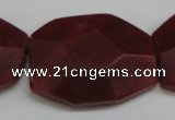 CCN694 15.5 inches 30*40mm faceted octagonal candy jade beads