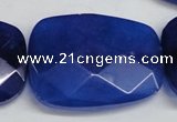 CCN712 15.5 inches 30*40mm faceted trapezoid candy jade beads