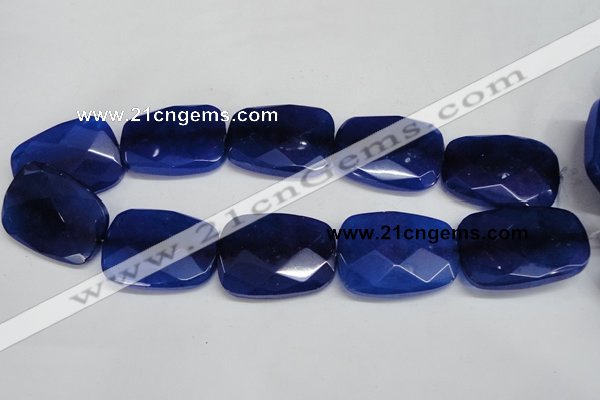 CCN712 15.5 inches 30*40mm faceted trapezoid candy jade beads