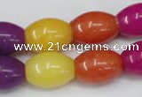 CCN723 15.5 inches 12*16mm rice candy jade beads wholesale