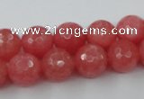 CCN753 15.5 inches 4mm faceted round candy jade beads wholesale