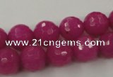 CCN754 15.5 inches 4mm faceted round candy jade beads wholesale