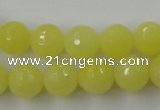 CCN759 15.5 inches 4mm faceted round candy jade beads wholesale