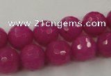 CCN771 15.5 inches 6mm faceted round candy jade beads wholesale