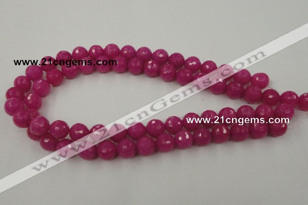 CCN771 15.5 inches 6mm faceted round candy jade beads wholesale