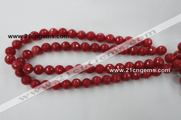 CCN773 15.5 inches 6mm faceted round candy jade beads wholesale