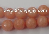 CCN775 15.5 inches 6mm faceted round candy jade beads wholesale