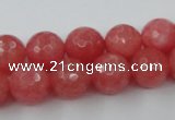 CCN787 15.5 inches 8mm faceted round candy jade beads wholesale