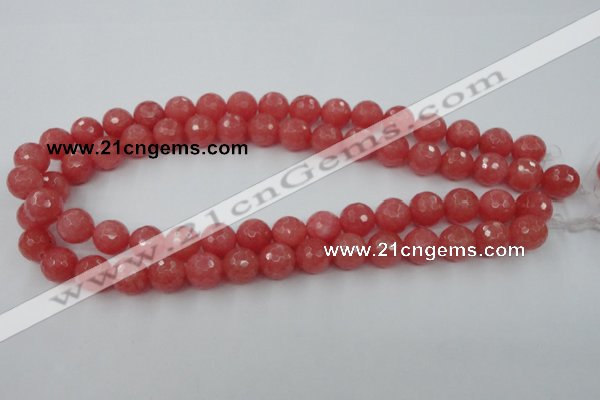 CCN804 15.5 inches 10mm faceted round candy jade beads wholesale