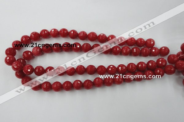 CCN807 15.5 inches 10mm faceted round candy jade beads wholesale