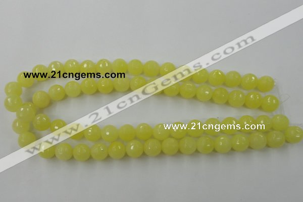 CCN810 15.5 inches 10mm faceted round candy jade beads wholesale