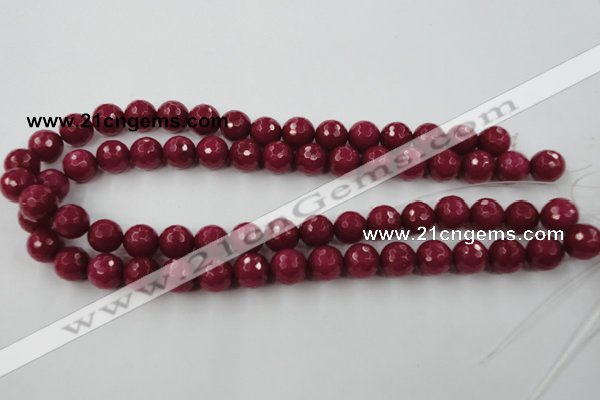CCN825 15.5 inches 12mm faceted round candy jade beads wholesale